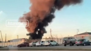 Фотография к новости: Астанада құрылыс нысанында өрт шықты