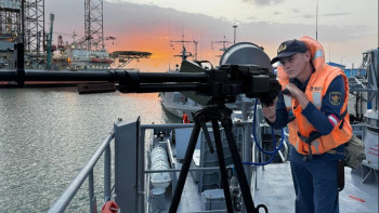 Фотография к новости: Әскери-теңіз күштерінің әртекті кемелер дивизионы Каспий теңізіне жиын-жорыққа шықты