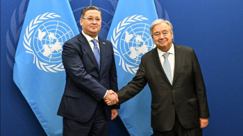 Фотография к новости: Мұрат Нұртілеу БҰҰ-ның Бас хатшысымен кездесті