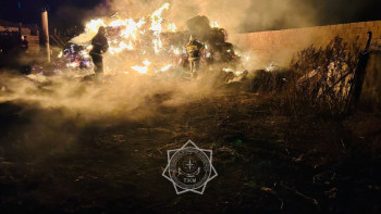 Фотография к новости: Батыс Қазақстанда 62 тонна шөп жанып кете жаздады