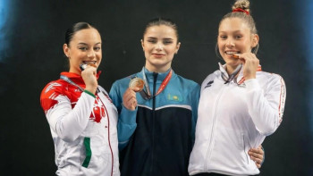 Фотография к новости: Спорттық гимнастикадан ел командасы екі алтын жүлде алды