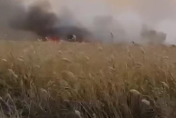 Фотография к новости: Атырауда "Ақжайық" табиғи резерваты аумағында қамыс өртеніп жатыр