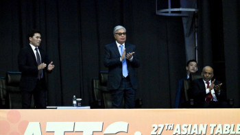 Фотография к новости: Тоқаев үстел теннисінен Азия чемпионатының финалын тамашалады