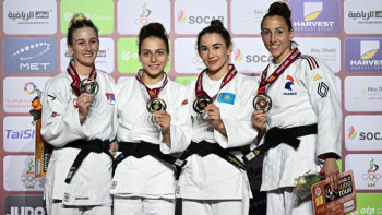 Фотография к новости: Дзюдо: Ел құрамасы Абу-Даби Grand Slam-де үш қола медаль иеленді