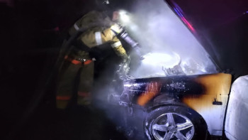 Фотография к новости: Атбасарда жеңіл автокөлік өртенді