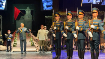 Фотография к новости: Елордада Рахымжан Қошқарбаевқа арналған спектакльдің тұсауы кесілді