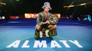 Фотография к новости: Теннис: Карен Хачанов Almaty Open чемпионы атанды