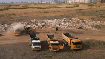 Фотография к новости: Астанадан 160 мың тоннадан астам қоқыс шығарылды