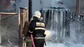 Фотография к новости: Бүгін таңертең Алматыда трансформатор өртенді