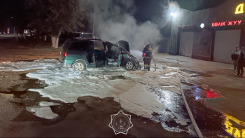 Фотография к новости: Жамбылда автокөлік өртенді