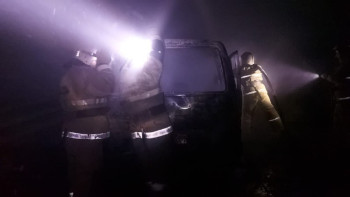 Фотография к новости: Ақмола облысында автокөлік өртенді