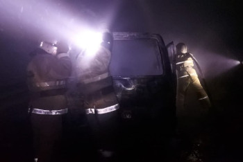 Фотография к новости: Ақмола облысында автокөлік өртенді