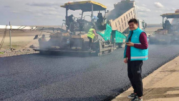 Фотография к новости: Еліміздің жол құрылысы саласында жаңа технология сынақтан өтуде