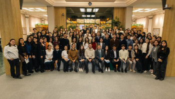 Фотография к новости: Ғылым министрі студенттер үшін қонақ дәрісін өткізді