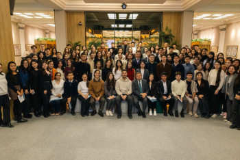 Фотография к новости: Ғылым министрі студенттер үшін қонақ дәрісін өткізді