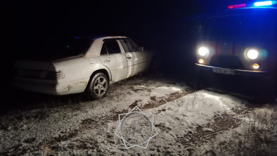 Талдықорғанда көлігімен балшыққа батқан екі адам құтқарылды