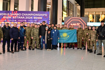 Фотография к новости: Елордада дзюдодан әлем чемпионатының күміс жүлдегерін қарсы алды
