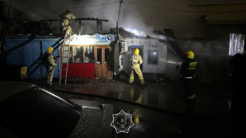 Фотография к новости: Жетісуда жеке қойма өртенді