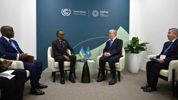 Фотография к новости: Мемлекет басшысы Руанда Президенті Поль Кагамемен кездесті