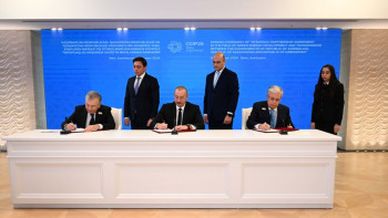 Фотография к новости: Үш елдің президенті энергетикалық жүйені интеграциялау жөніндегі стратегиялық келісімге қол қойды