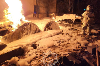 Фотография к новости: Қызылордада жанармай құю бекеті өртенді