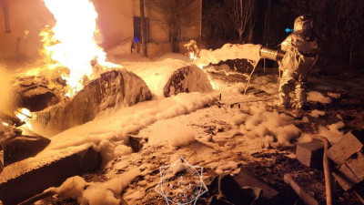 Қызылордада жанармай құю бекеті өртенді