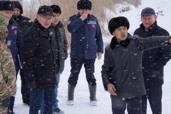 Фотография к новости: Абай облысында көктемгі су тасқынына дайындық тексерілді