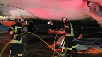 Фотография к новости: Анталия әуежайына қонған ресейлік ұшақ өртке оранды