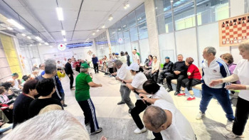 Фотография к новости: Астанада зейнеткерлер ұлттық ойын түрлерінен сынға түсті