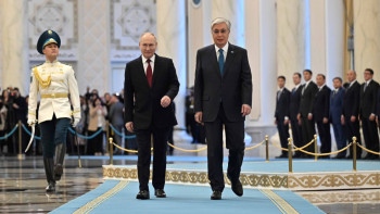 Фотография к новости: Тоқаев Ақордада Путинді қарсы алды