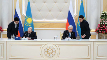 Фотография к новости: Қазақстан мен Ресей президенттері бірлескен мәлімдеме қабылдады