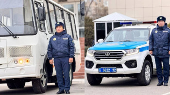 Фотография к новости: Маңғыстау облысында полицейлерге жаңа қызметтік көліктер берілді