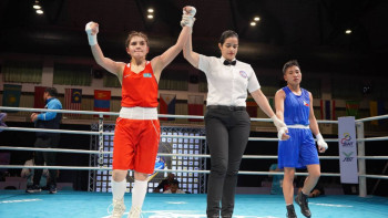 Фотография к новости: Азия чемпионаты:  5 баланың анасы жартылай финалға шықты