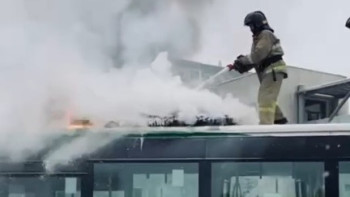 Фотография к новости: Астанада тағы бір автобус өртенді