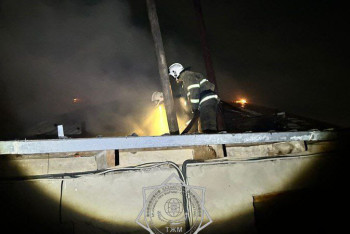 Фотография к новости: ТЖМ құтқарушылары Жамбыл облысындағы өртті сөндірді