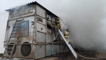 Фотография к новости: Ақмола облысында астық кептіретін агрегат өртенді