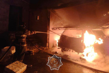 Фотография к новости: Алматы облысында автокөлік өртенді