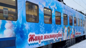 Фотография к новости: Елордадан Атбасар мен Көкшетау бағытында жаңа жылдық электропойыз жолға шықты