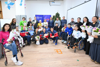 Фотография к новости: Әшімбаев Қазақстан бочча федерациясының жас параспортшыларымен кездесті