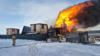 Фотография к новости: Бурабай ауданында саяжай өртенді
