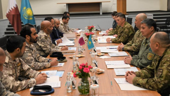 Фотография к новости: Алматыда Қазақстан мен Катар қарулы күштерінің өкілдері кездесті