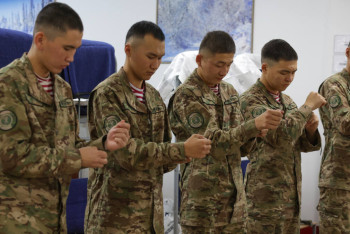 Фотография к новости: Ұлттық ұланға 6,5 мыңнан астам азамат әскерге шақырылды