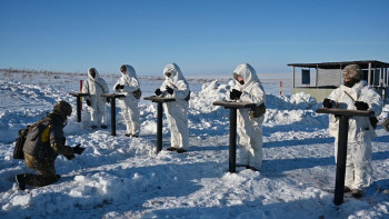 Фотография к новости: Абай гарнизонында жас сарбаздар алғаш рет жарылыс жұмыстарын игерді