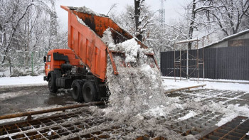 Фотография к новости: Алматыда қар еріту пункті іске қосылды