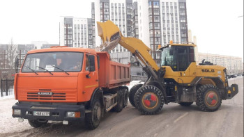 Фотография к новости: Астанадан 50 мың текше метр қар шығарылды