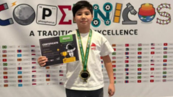 Фотография к новости: Елордалық оқушы әлемдік олимпиадада алтын медаль жеңіп алды