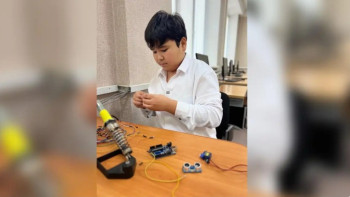 Фотография к новости: Астаналық оқушы ақылды қоқыс жәшігін ойлап тапты