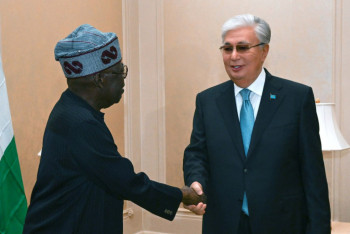 Фотография к новости: Мемлекет басшысы Нигерия Президентімен кездесті