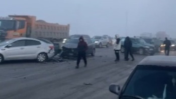 Фотография к новости: "Алматы-Өскемен" жолында 18 көлік соқтығысқан жол апаты болды