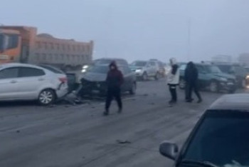 Фотография к новости: "Алматы-Өскемен" жолында 18 көлік соқтығысқан жол апаты болды